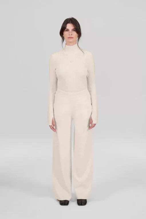 Gertrude Pantalon en maille Annie Beige Online