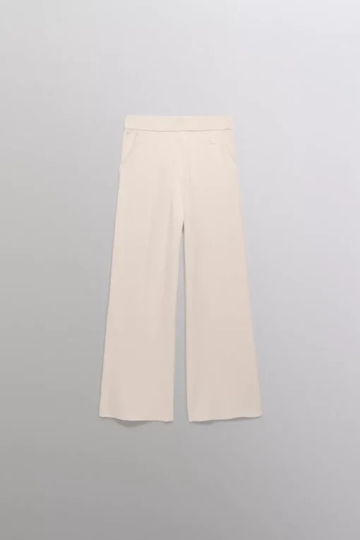 Gertrude Pantalon en maille Annie Beige Online