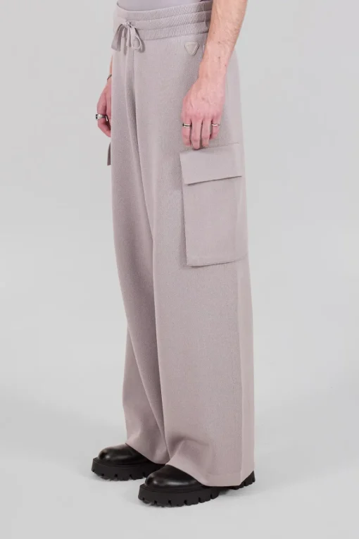 Gertrude Pantalon en maille poches cargo Alpha Souris Outlet