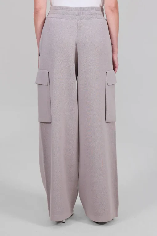 Gertrude Pantalon en maille poches cargo Alpha Souris Outlet