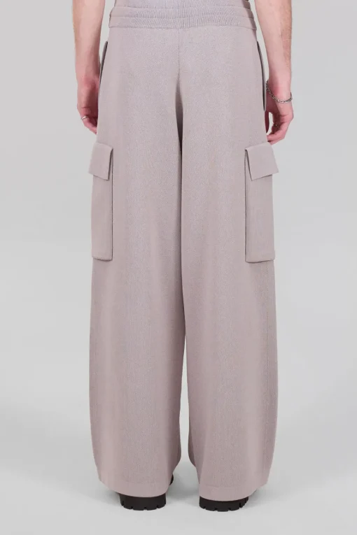 Gertrude Pantalon en maille poches cargo Alpha Souris Outlet
