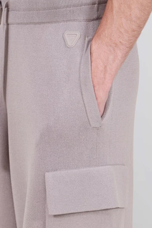 Gertrude Pantalon en maille poches cargo Alpha Souris Outlet