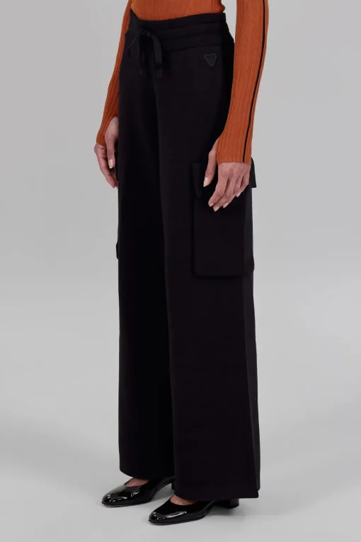 Gertrude Pantalon en maille poches cargo Alpha Noir New