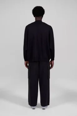 Gertrude Pantalon en maille poches cargo Alpha Noir New