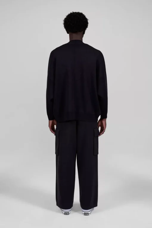Gertrude Pantalon en maille poches cargo Alpha Noir New