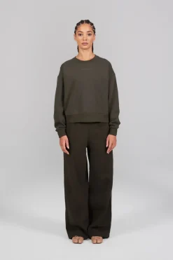 Gertrude Pantalon jogging ample Emma Kaki Sale