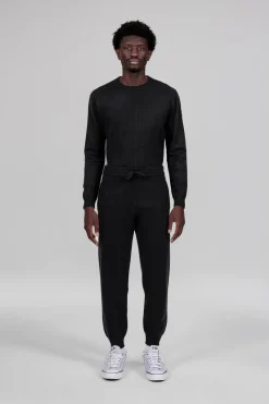 Gertrude Pantalon unisexe en maille coupe jogging Maxime Noir Flash Sale