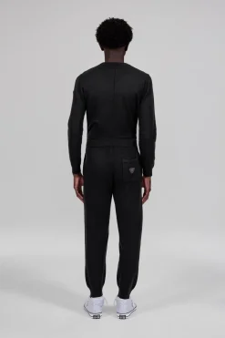 Gertrude Pantalon unisexe en maille coupe jogging Maxime Noir Flash Sale