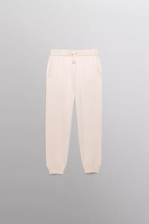 Gertrude Pantalon unisexe en maille coupe jogging Maxime Beige Fashion