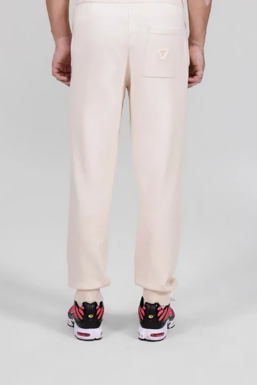 Gertrude Pantalon unisexe en maille coupe jogging Maxime Beige Fashion