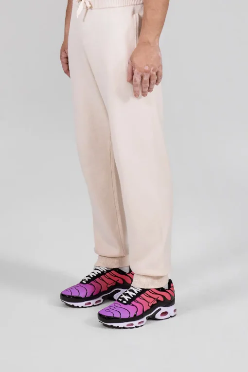Gertrude Pantalon unisexe en maille coupe jogging Maxime Beige Fashion