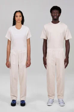 Gertrude Pantalon unisexe façon velours côtelé Axel Ecru Cheap
