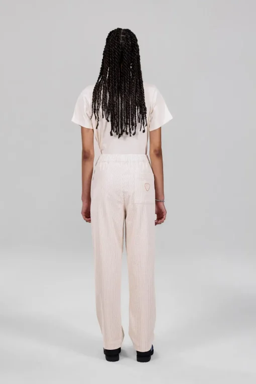 Gertrude Pantalon unisexe façon velours côtelé Axel Ecru Cheap
