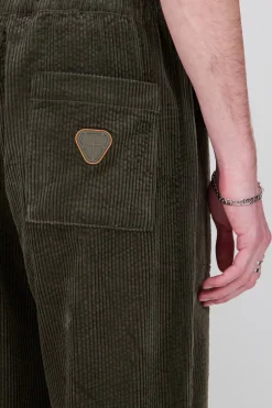 Gertrude Pantalon unisexe façon velours côtelé Axel Kaki Shop