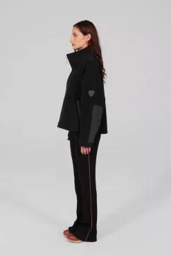 Gertrude Pull camionneur col zippé en sherpa Lucille Noir Best