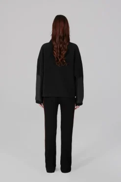 Gertrude Pull camionneur col zippé en sherpa Lucille Noir Best