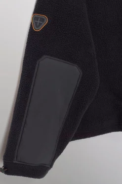 Gertrude Pull camionneur col zippé en sherpa Lucille Noir Best