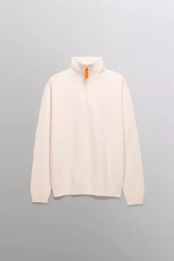 Gertrude Pull col montant zippé Lewis Patch Beige Hot