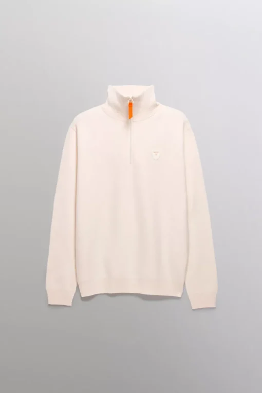Gertrude Pull col montant zippé Lewis Patch Beige Hot