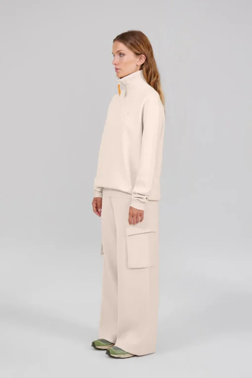 Gertrude Pull col montant zippé Lewis Patch Beige Hot