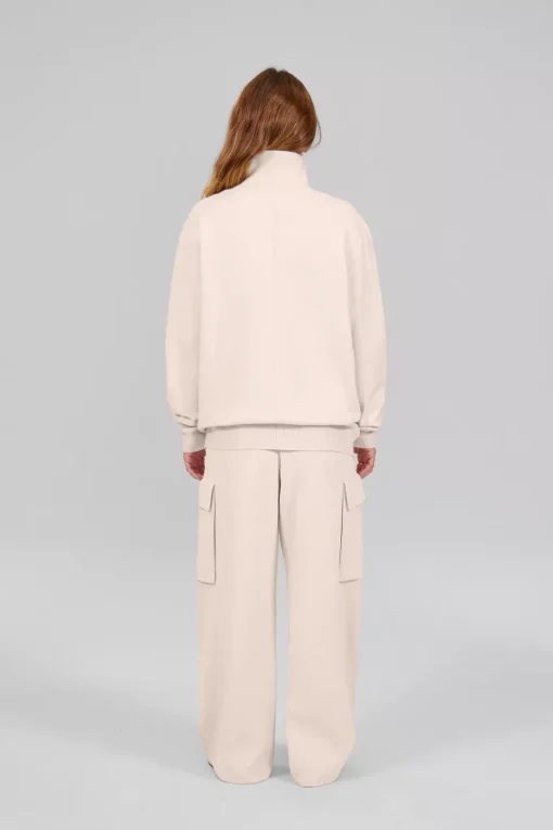 Gertrude Pull col montant zippé Lewis Patch Beige Hot