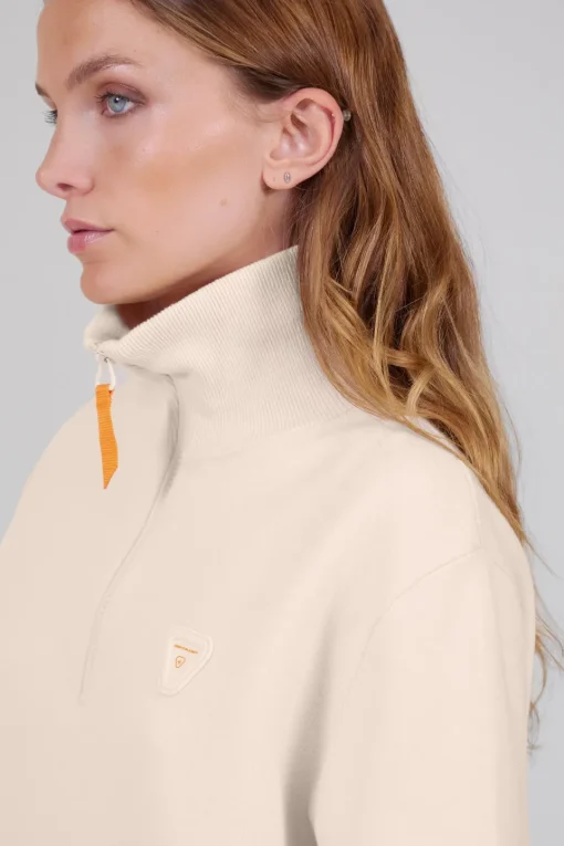 Gertrude Pull col montant zippé Lewis Patch Beige Hot
