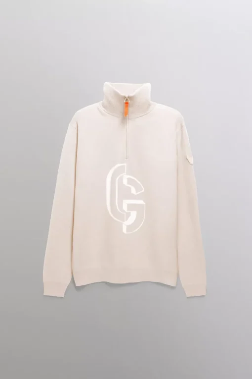 Gertrude Pull col montant zippé Lewis Beige Hot