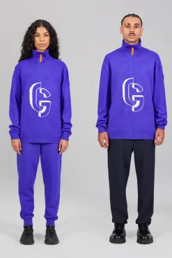 Gertrude Pull col montant zippé Lewis Prusse Store