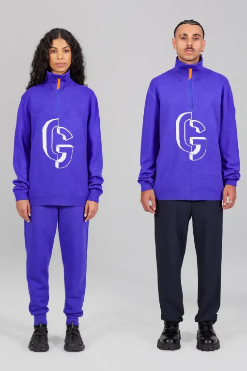 Gertrude Pull col montant zippé Lewis Prusse Store
