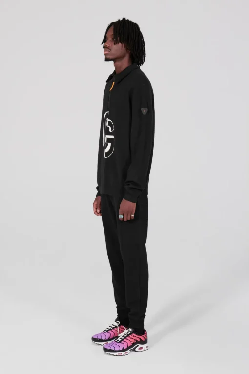 Gertrude Pull col montant zippé Lewis Noir Outlet