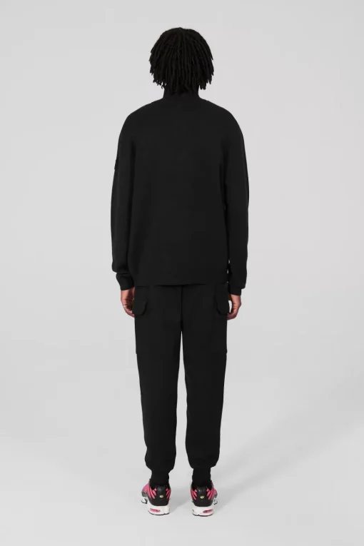Gertrude Pull col montant zippé Lewis Noir Outlet