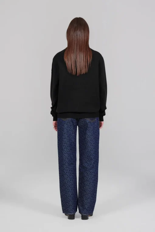 Gertrude Pull col montant zippé Lewis Noir Outlet