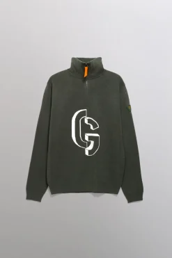 Gertrude Pull col montant zippé Lewis Kaki Cheap