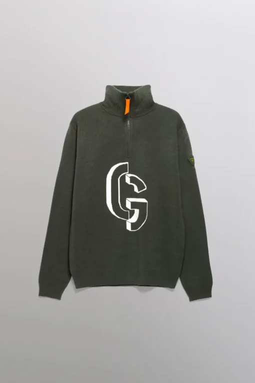 Gertrude Pull col montant zippé Lewis Kaki Cheap