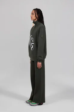 Gertrude Pull col montant zippé Lewis Kaki Cheap