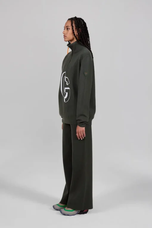 Gertrude Pull col montant zippé Lewis Kaki Cheap