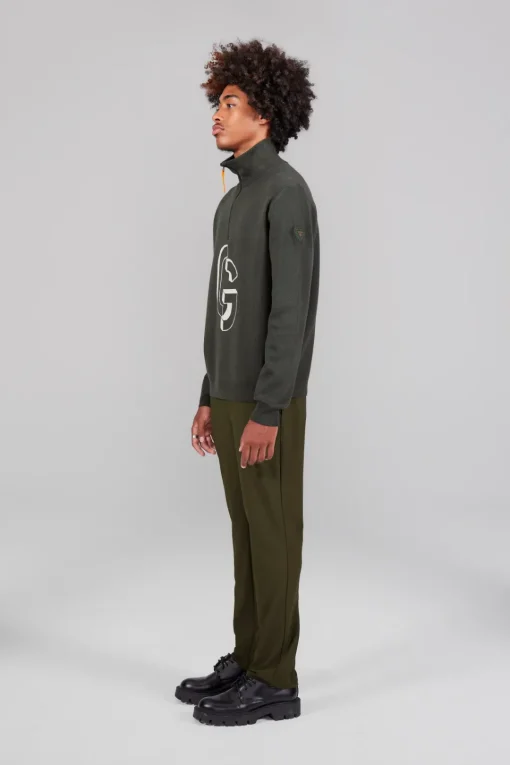Gertrude Pull col montant zippé Lewis Kaki Cheap