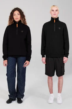 Gertrude Pull col montant zippé Lewis Patch Noir Online