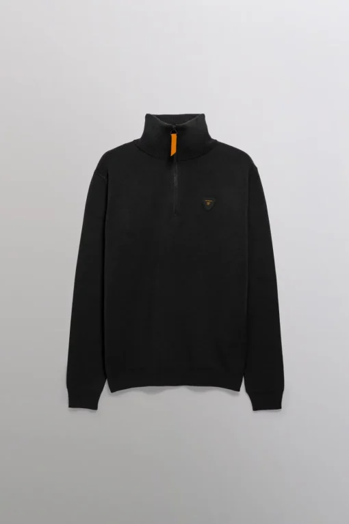 Gertrude Pull col montant zippé Lewis Patch Noir Online