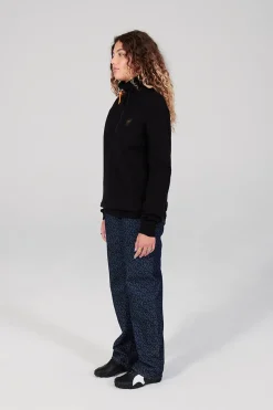 Gertrude Pull col montant zippé Lewis Patch Noir Online