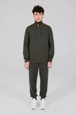 Gertrude Pull col montant zippé Lewis Patch Kaki Store
