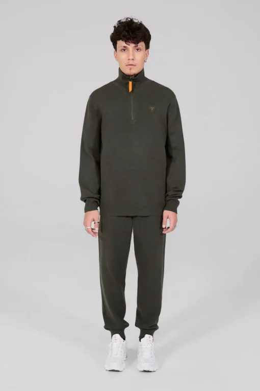 Gertrude Pull col montant zippé Lewis Patch Kaki Store