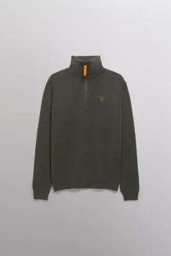 Gertrude Pull col montant zippé Lewis Patch Kaki Store