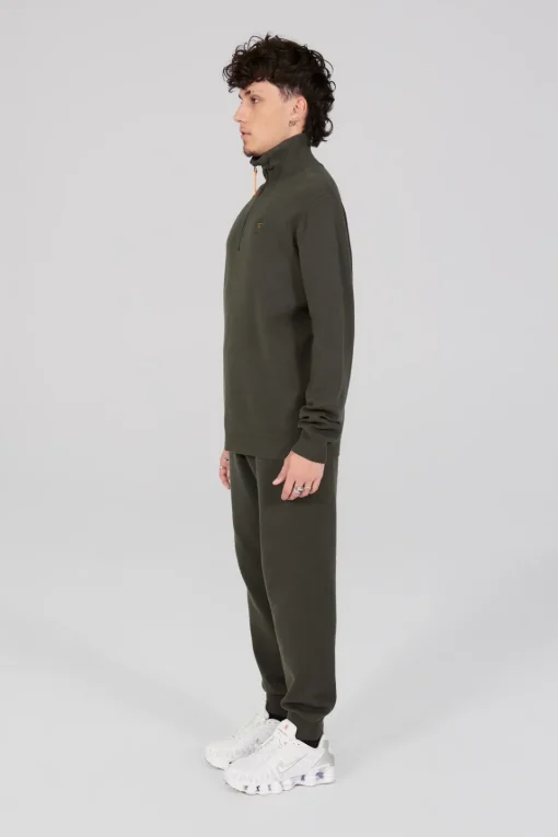 Gertrude Pull col montant zippé Lewis Patch Kaki Store