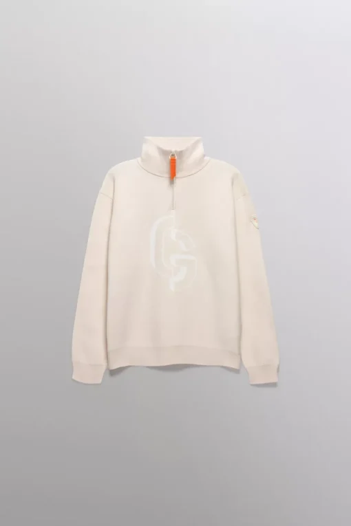 Gertrude Pull col montant zippé Little Lewis Beige Clearance