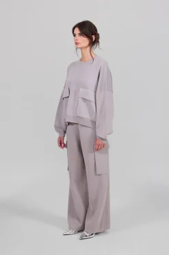 Gertrude Pull col rond en maille Chandler Souris Sale