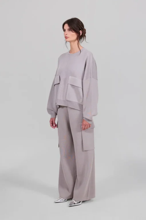 Gertrude Pull col rond en maille Chandler Souris Sale