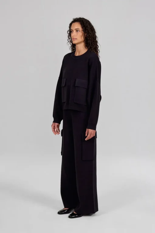 Gertrude Pull col rond en maille Chandler Noir Best