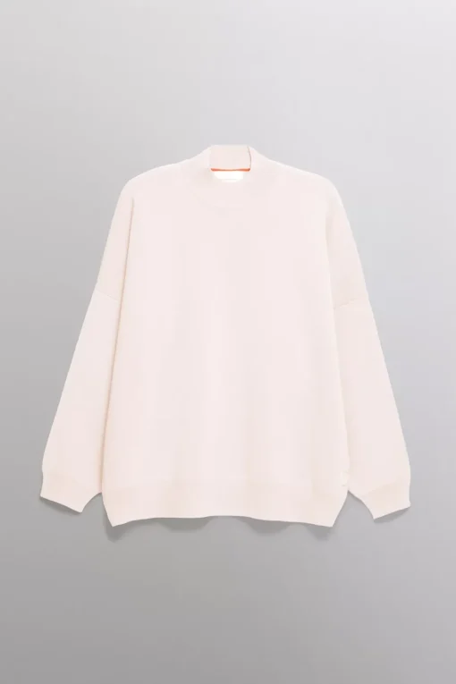 Gertrude Pull en maille col montant unisexe Arden Beige Discount