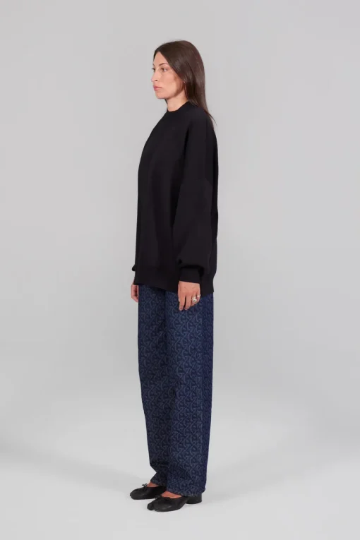 Gertrude Pull en maille col montant unisexe Arden Noir Cheap